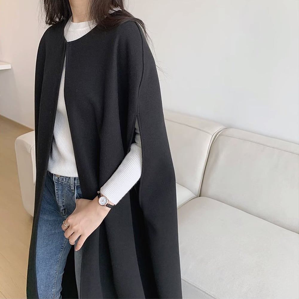 全3色 ロングジレ ロングベスト 袖なし コート ベスト ジャケット