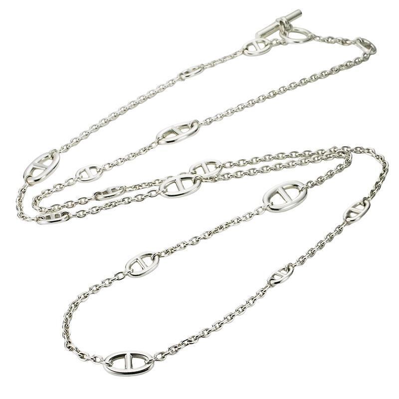 エルメス HERMES シェーヌダンクル ファランドール ネックレス 120cm