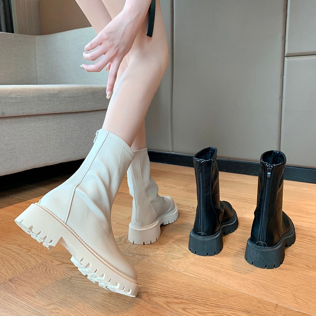 ショートブーツシングルサマーレッドジッパー薄手 靴 シューズ 夏物 部族の婦人靴21649016458