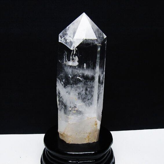 水晶 六角柱 水晶 ポイント 台座付属 一点物 152-3795