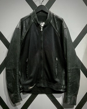 【X VINTAGE】 “JOE ROCKET”Mesh Leather Switching Racing Jacket