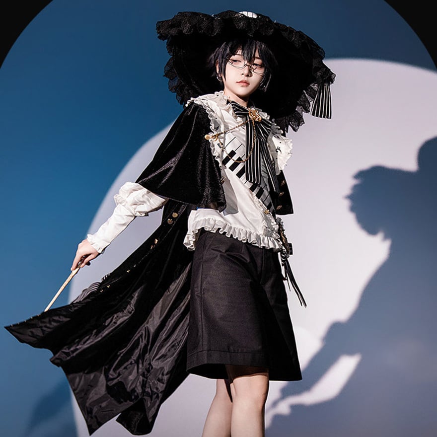 王子系ロリィタ コスチューム ロングコート×ジレ ファンタジー舞台向け