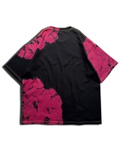 【2着限定販売 / 最短即日発送】黒染めタイダイ半袖Tシャツ ピンクラグーン