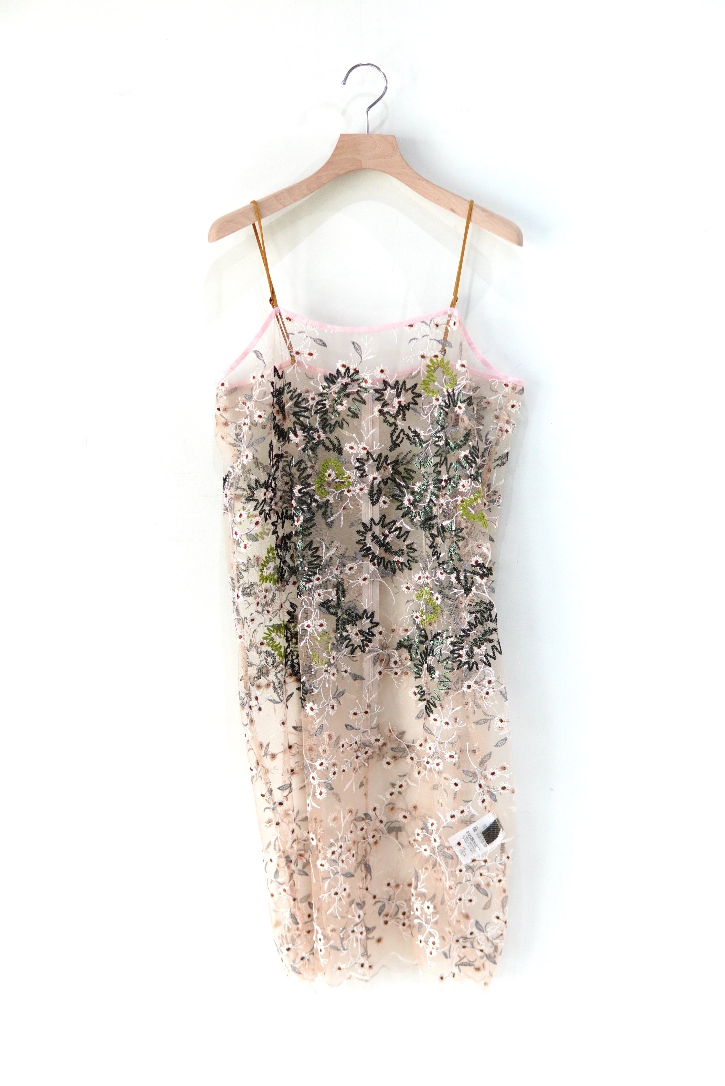 ANTHEM A / LAYERD EMBROIDERY CAMISOLE DRESS