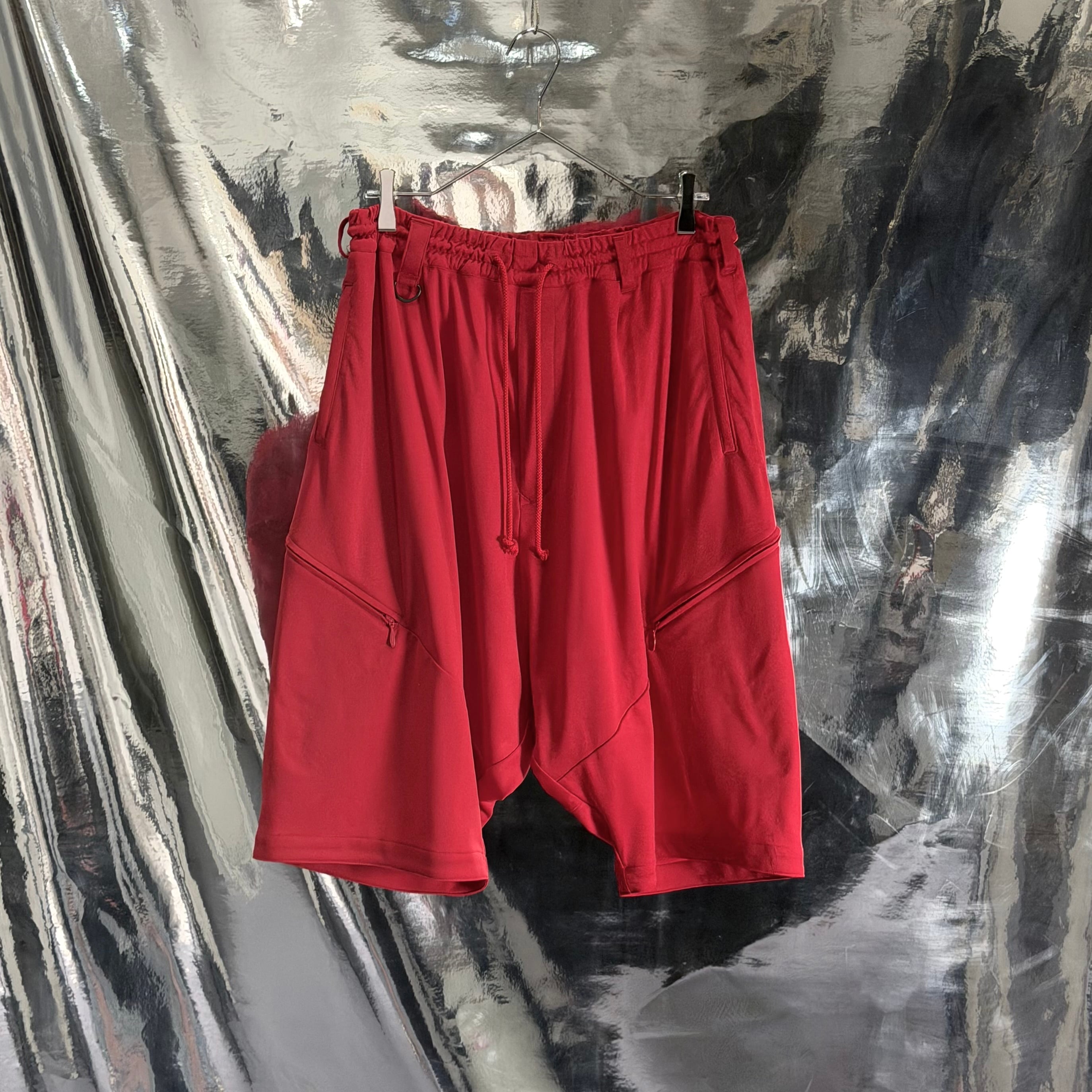 S’YTE サルエル ワイド ショートパンツ レッド サイト ヨウジヤマモト