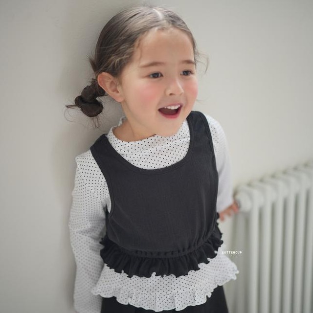 【取寄】buttercup｜eyelet frill top｜アイレットフリルトップ｜S-L｜kids｜26 spring