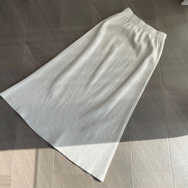 a-line knit skirt　J00339