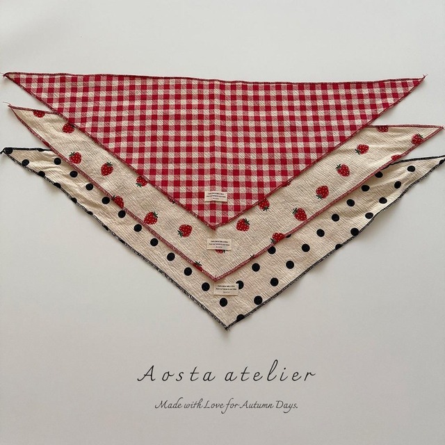 «予約»«Aosta» スカーフ 3colors