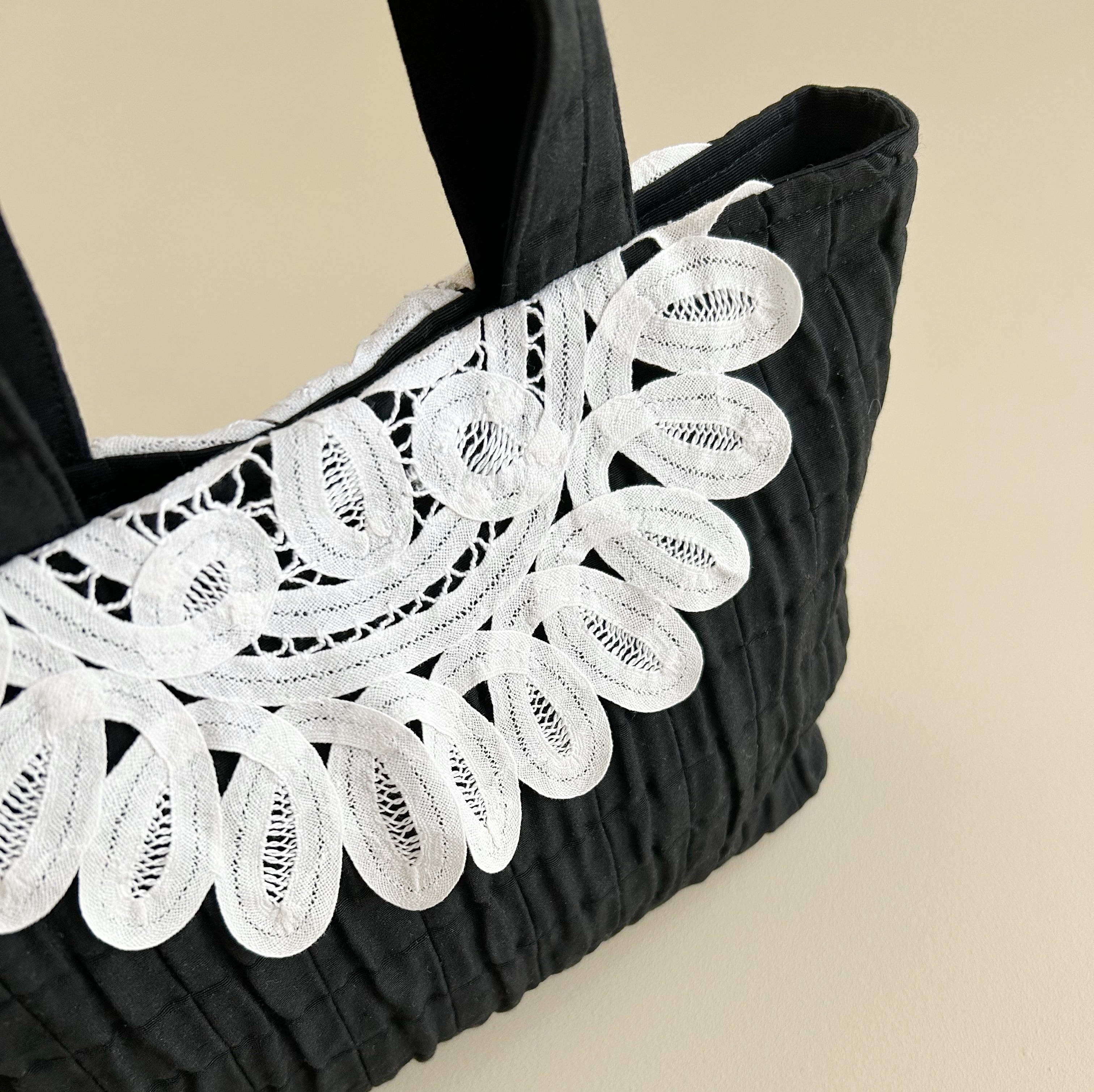 フランスヴィンテージレース・トートバッグ / アンティーク リメイク