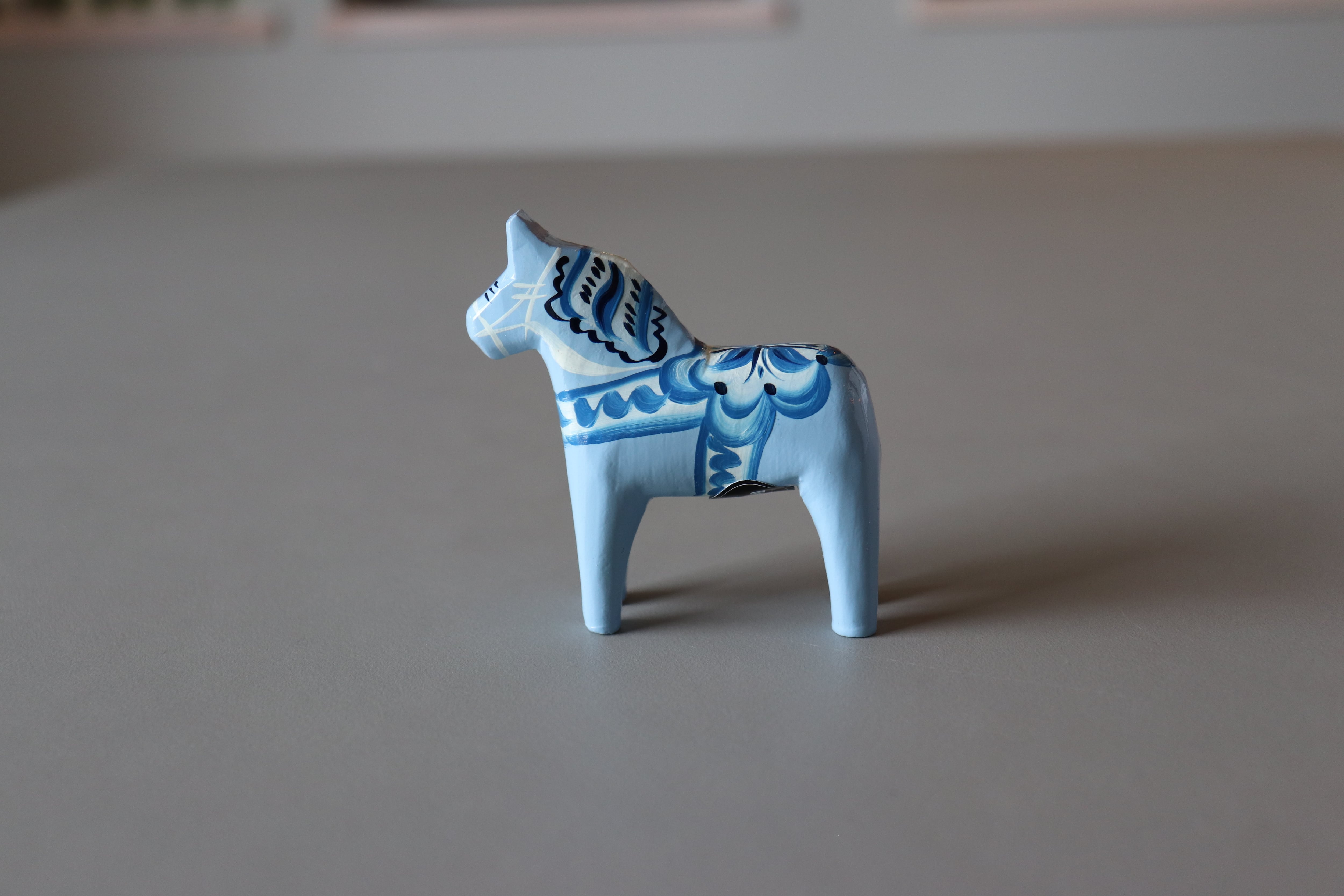 ダーラナホース/ダーラヘスト（水色ベース水色柄）7㎝ ① | Linnel