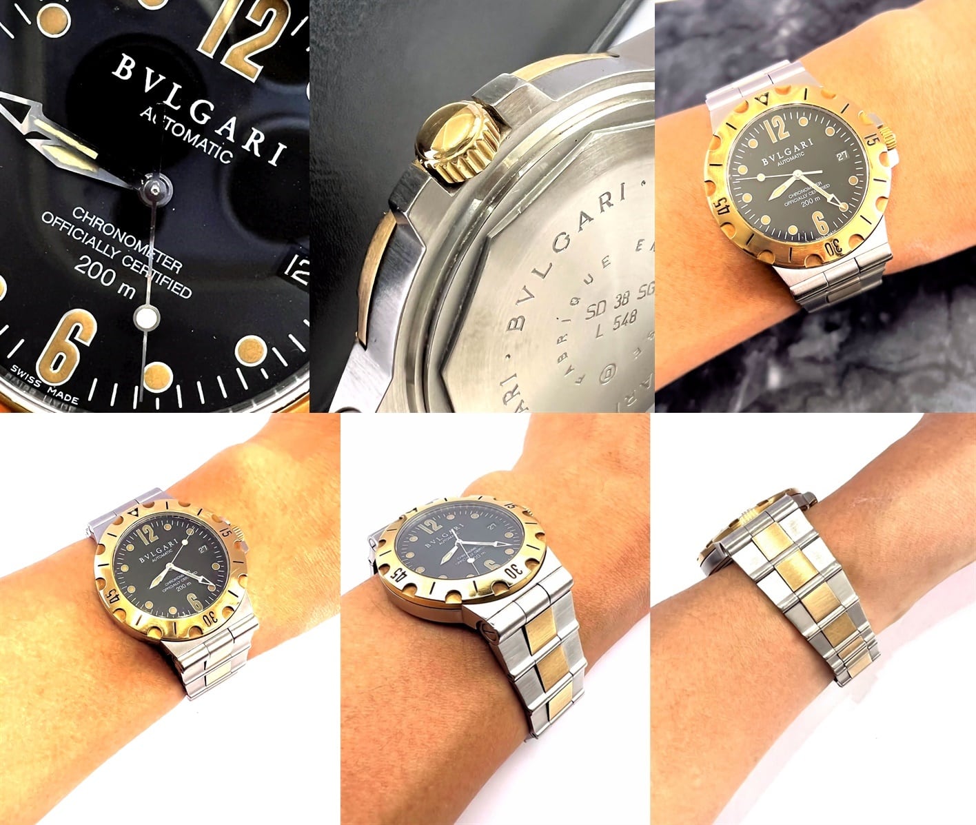 BVLGARI ブルガリ ディアゴノ スクーバ K18 YG コンビ クロノ BVLGARI ブルガリ ディアゴノ スクーバ K18 YG コンビ クロノ