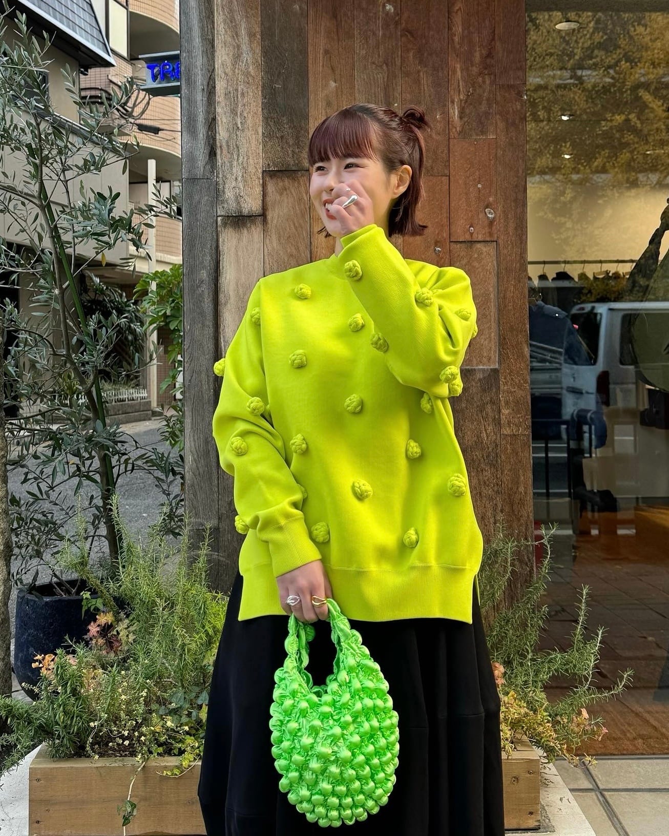 ENFOLD エンフォルド FLOWER KNIT PULLOVER