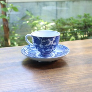【アウトレット】有田焼　コーヒー碗皿　染付花鳥 99-174
