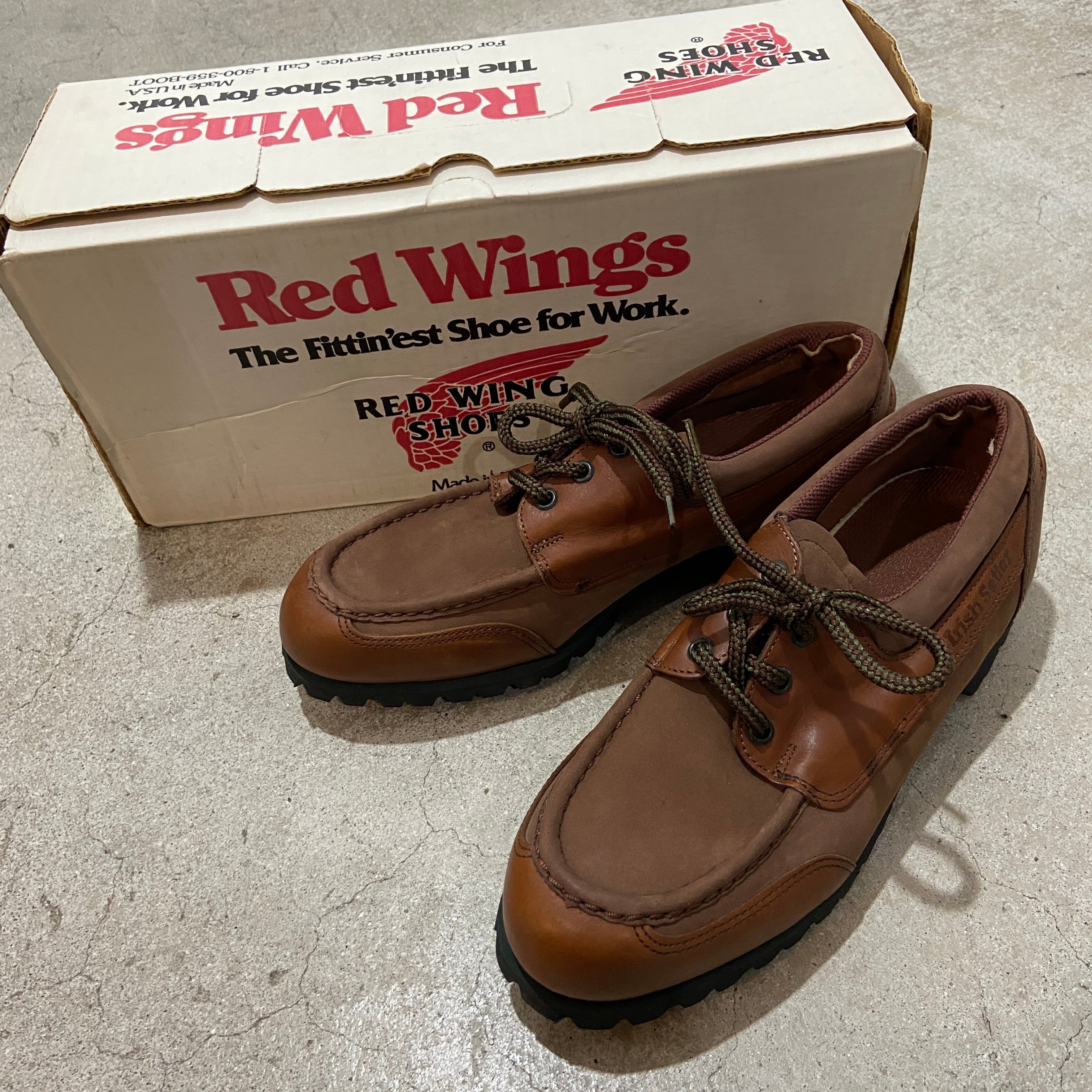 送料無料』デッドストック箱付き 半円犬タグ REDWING デッキシューズ