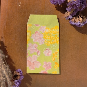 河津桜と菜の花  ポチ袋