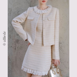 フリルカラージャケットセットアップ A3084