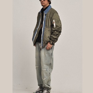 ウォッシュライト ブルーダメージ デニムパンツ N3427