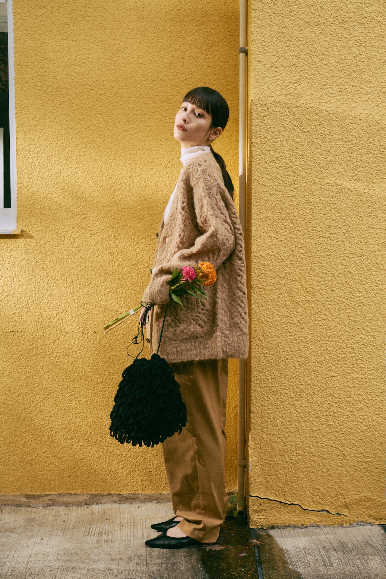 Fluffy Hand Lacy Cardigan Knit