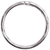 丸型カラビナ/サークルカラビナ/丸カン/フック 外径60mm 2個セット キーホルダー/アクセサリーパーツ [グッホ]GOOHO (シルバー)