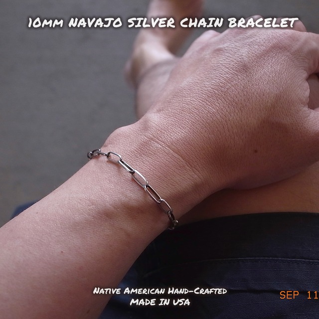 10mm-NAVAJO SILVER CHAIN BRACELET / ナバホシルバーチェーン 