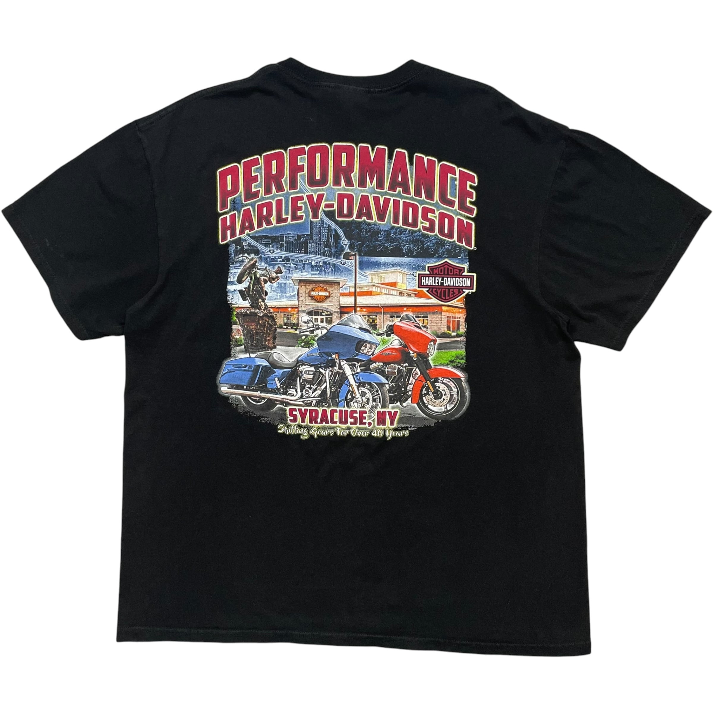 《XL》Harley-Davidson ハーレーダビッドソン Tシャツ 両面プリント バイク ブラック no.10563