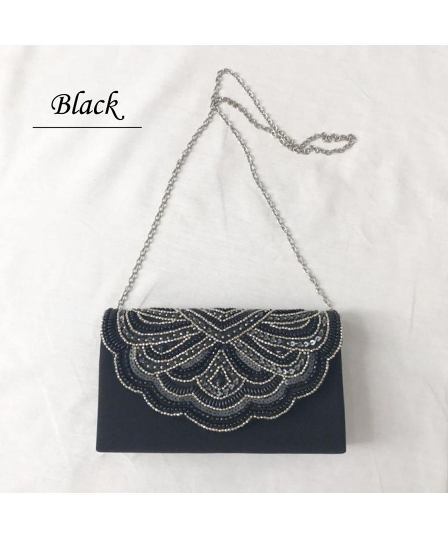 スカラップビーズ刺繍クラッチバッグ | SocialGIRL（ソーシャル