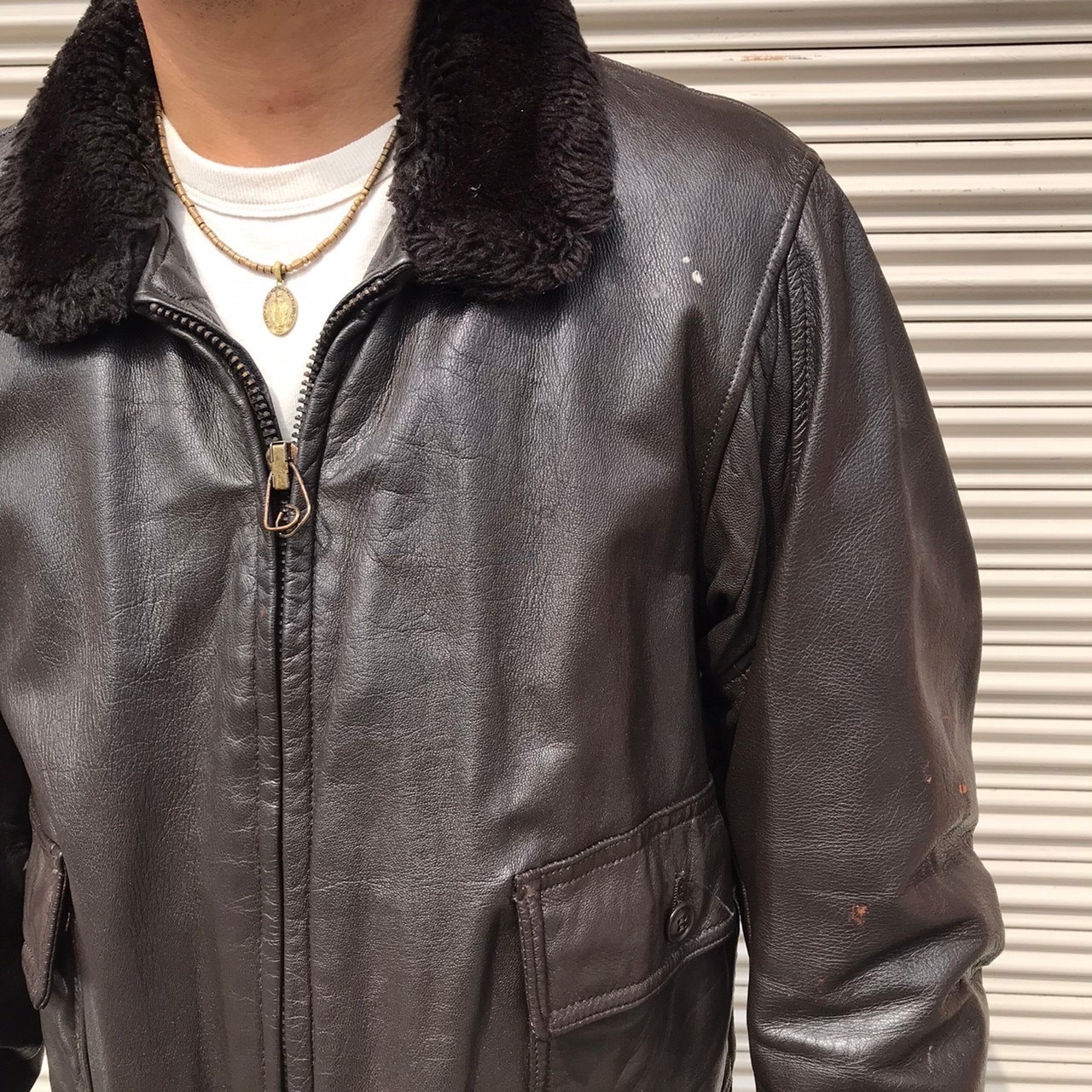 60s ビンテージ おもしろい BIG size米軍実物 MA-1 フライトジャケット XL
