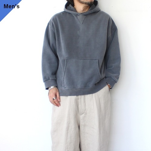 weac. ヘビーウェイトPOスウェットフーディ HOOD COVERED　（Smokey Black）