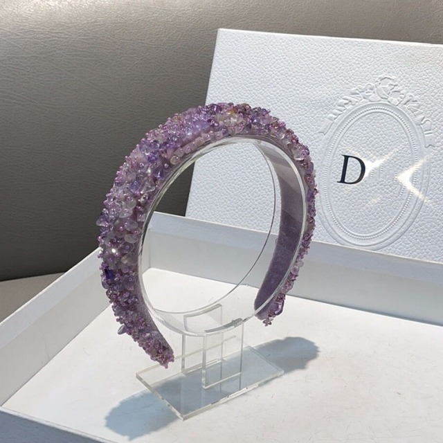 Crystal beads hair band　M1914