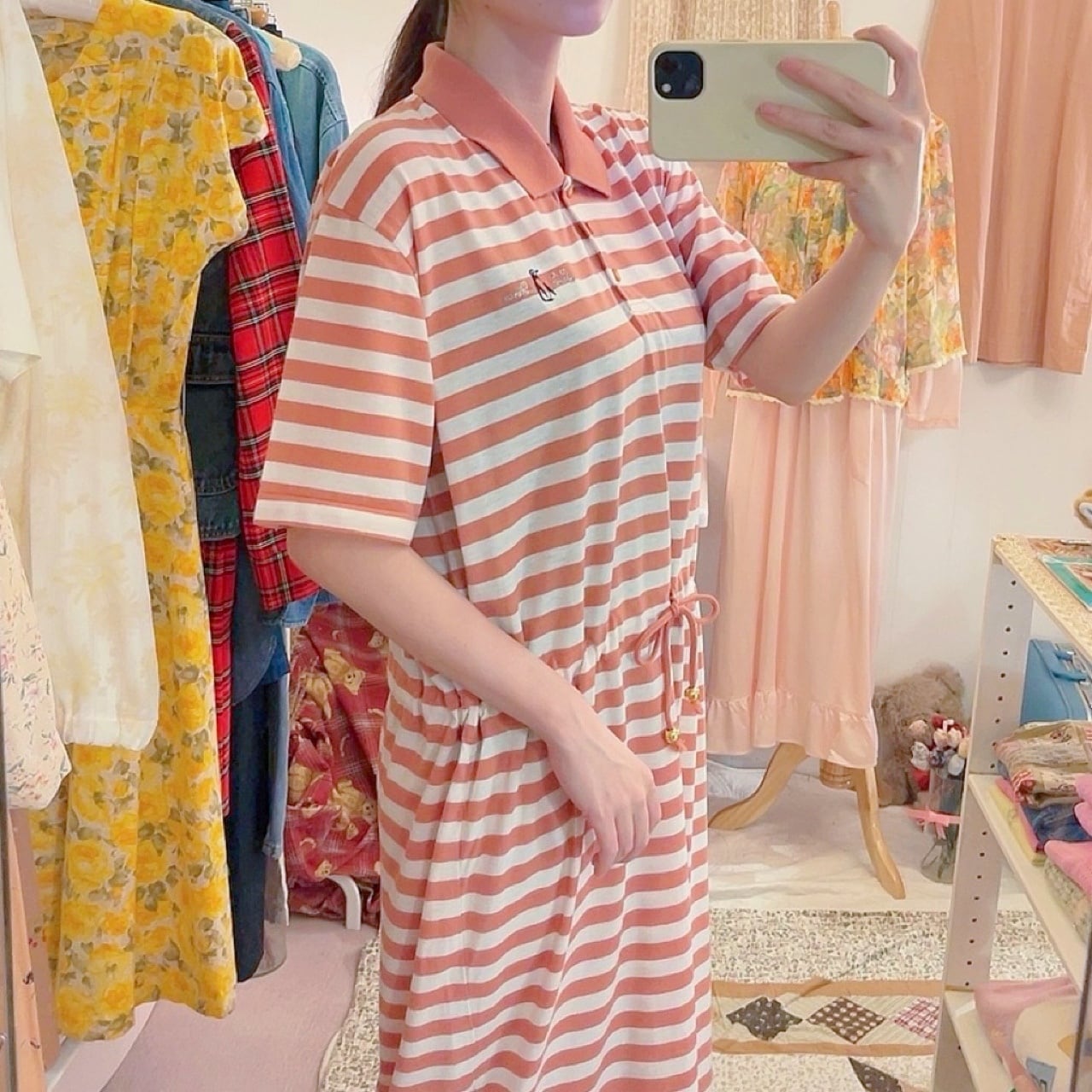 penguin stripe polo one-piece