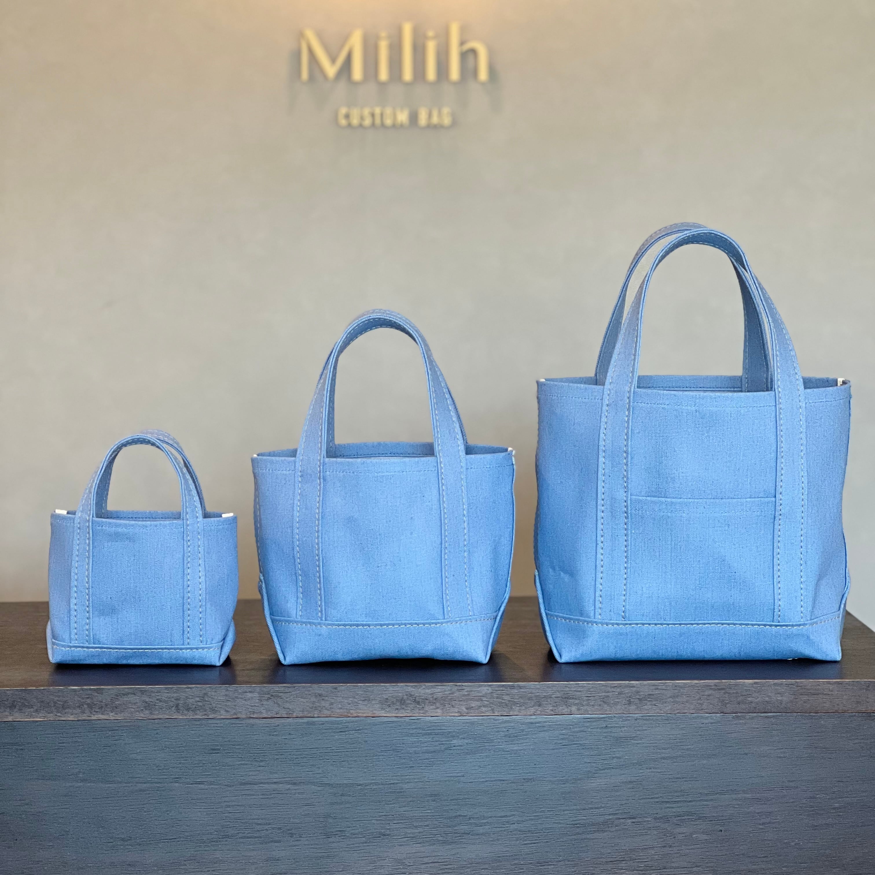 マイクロミニ トートバッグ │ ライトブルーデニム | CUSTOM BAG Milih