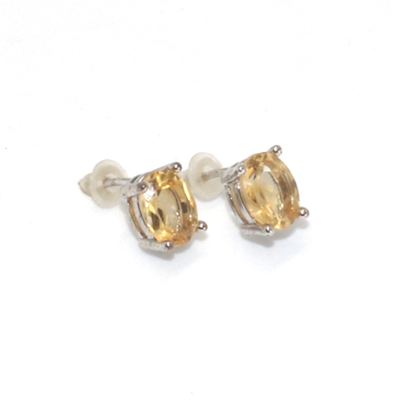 11月誕生石！シンプルかつおしゃれに！ シルバー シトリン ピアス simple silver series mm1067