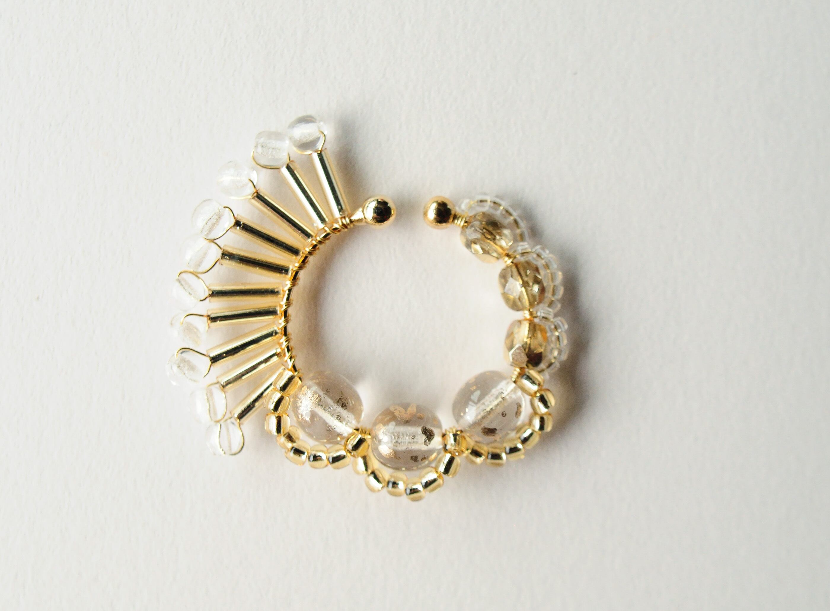 ＜Rollo～イロヅクビジュー～＞イヤーカフ『 ハミングバード/hummingbird 』<Clear GOLD>