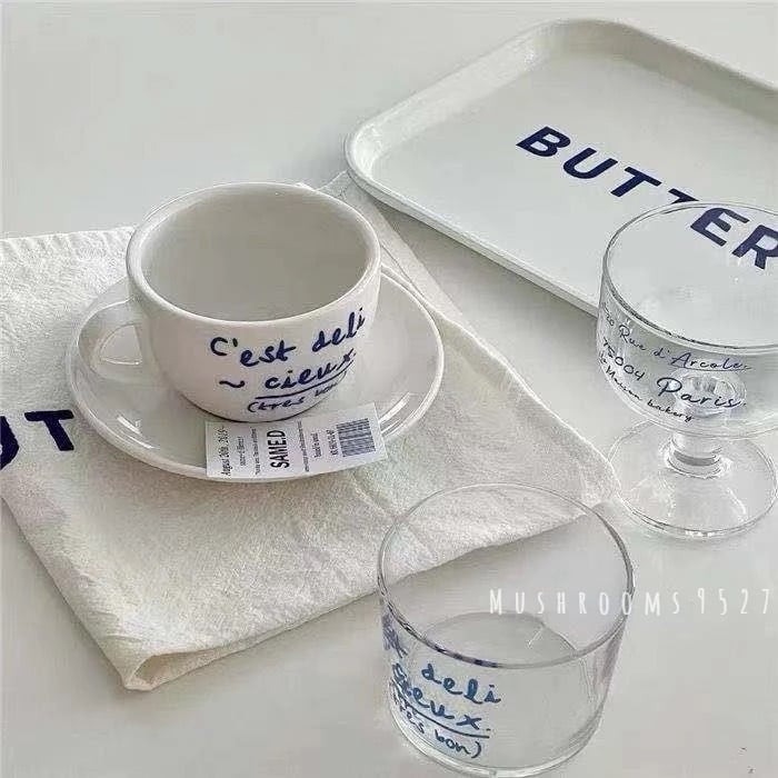受注】Lettering mug & saucer （レタリングマグカップ＆ソーサー ...