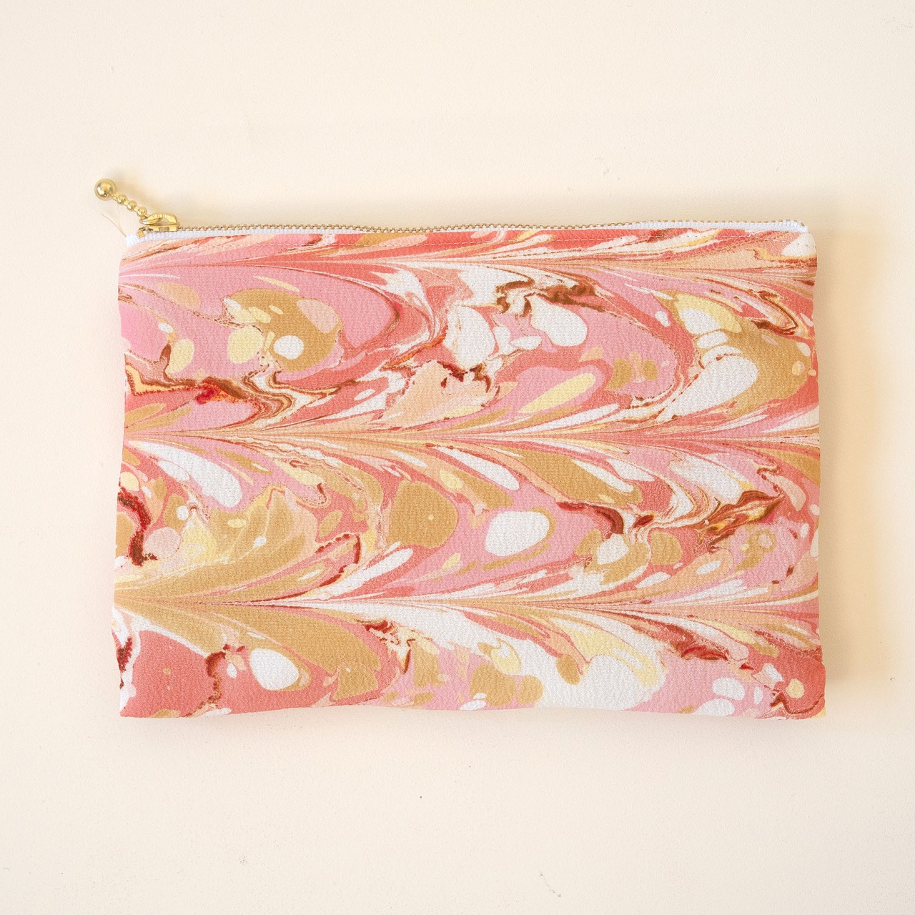 墨流しポーチ 〔木苺のミルフィーユ〕