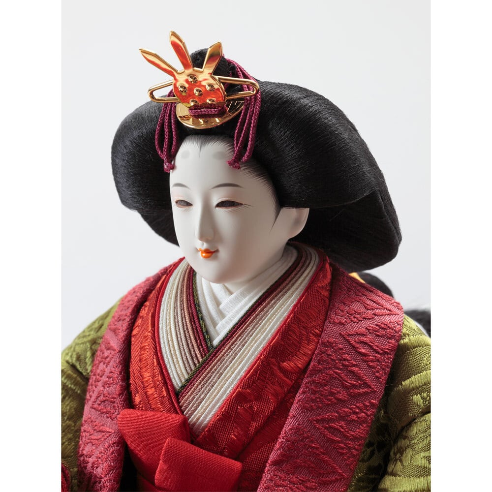 雛人形 平飾り 久月x清水久遊作 茜 ｜梅屏風｜クラシカル｜優雅