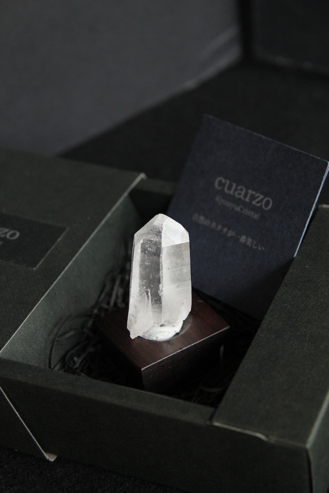 【1201】宮崎クリスタル ローズウッドベース小