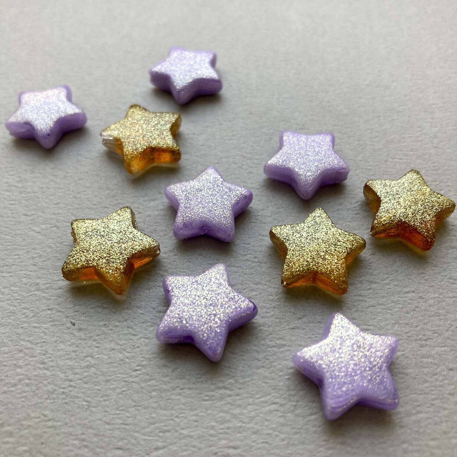 再入荷〉表面ザラザラゴールドラメ星ビーズS（15mm） | Dua