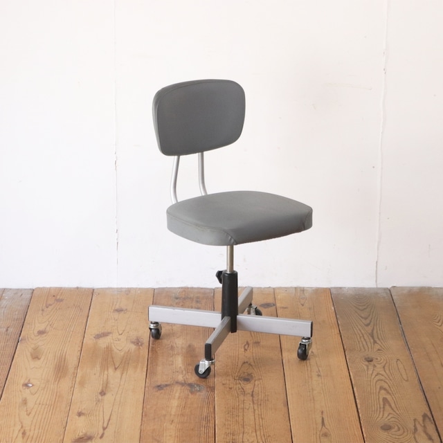 レトロ キャスターチェア 回転椅子 昇降 リクライニング 学校 合皮 レザー インダストリアル ヴィンテージ/PKK27183