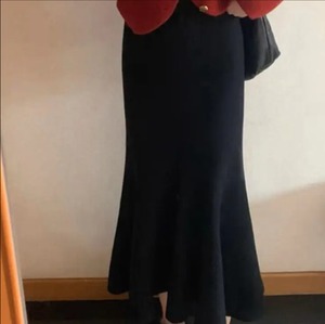 ニットマーメイドスカート 秋 冬 ブラック (レディースファッション通販)