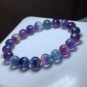 22.透明度高☆美グラデーションフローライト・ブレスレット