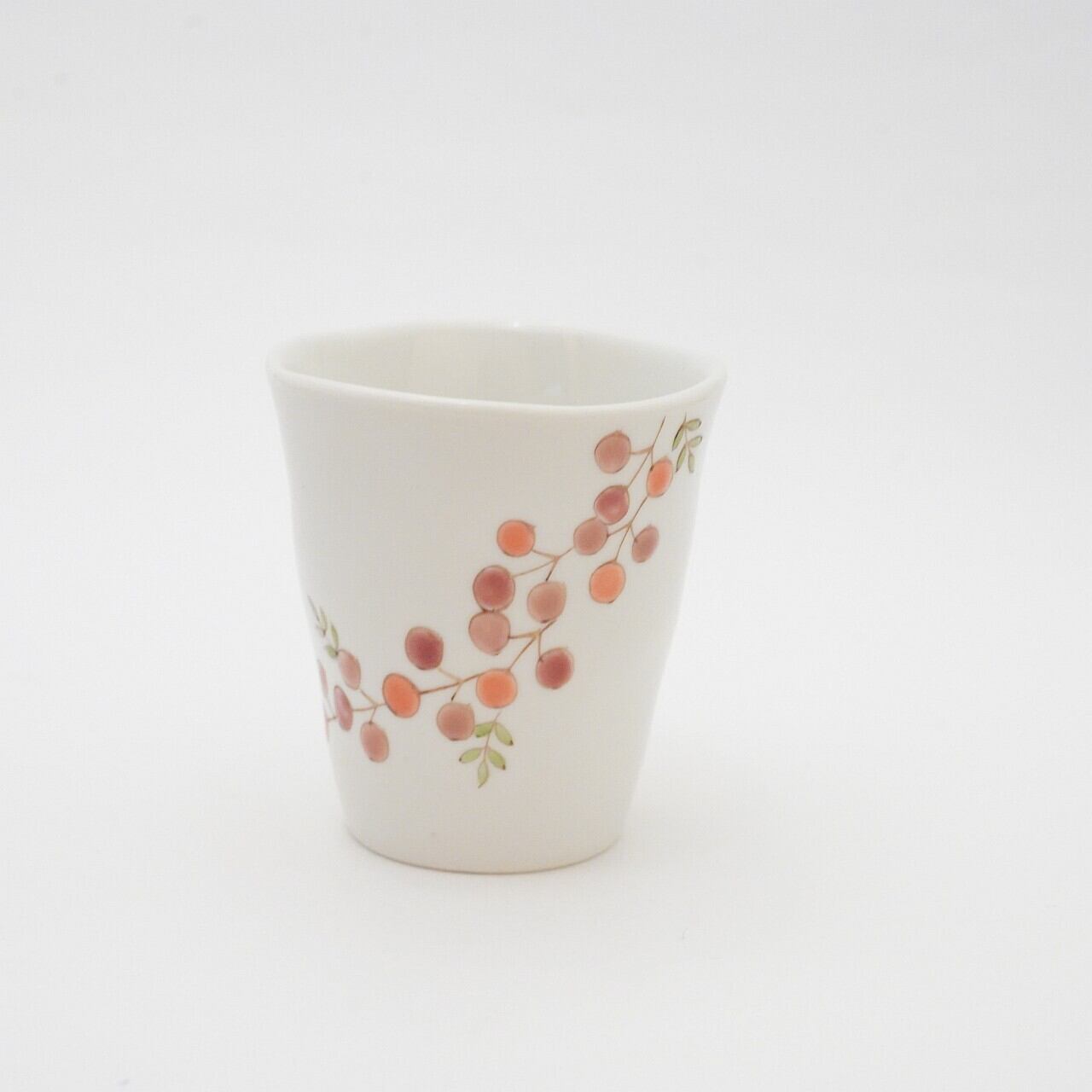 【色絵遊 小高裕子】ミニカップ 木の実 赤 52