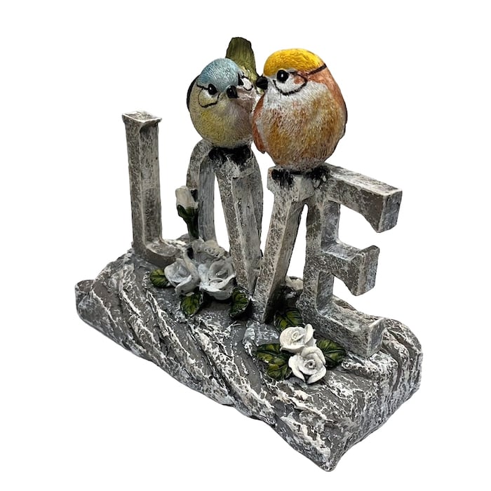 ことりのガーデンオブジェ 小鳥 LOVE ラブ カラフル かわいい