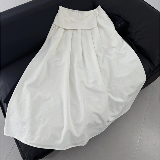 high-waist wrap long skirt L0530