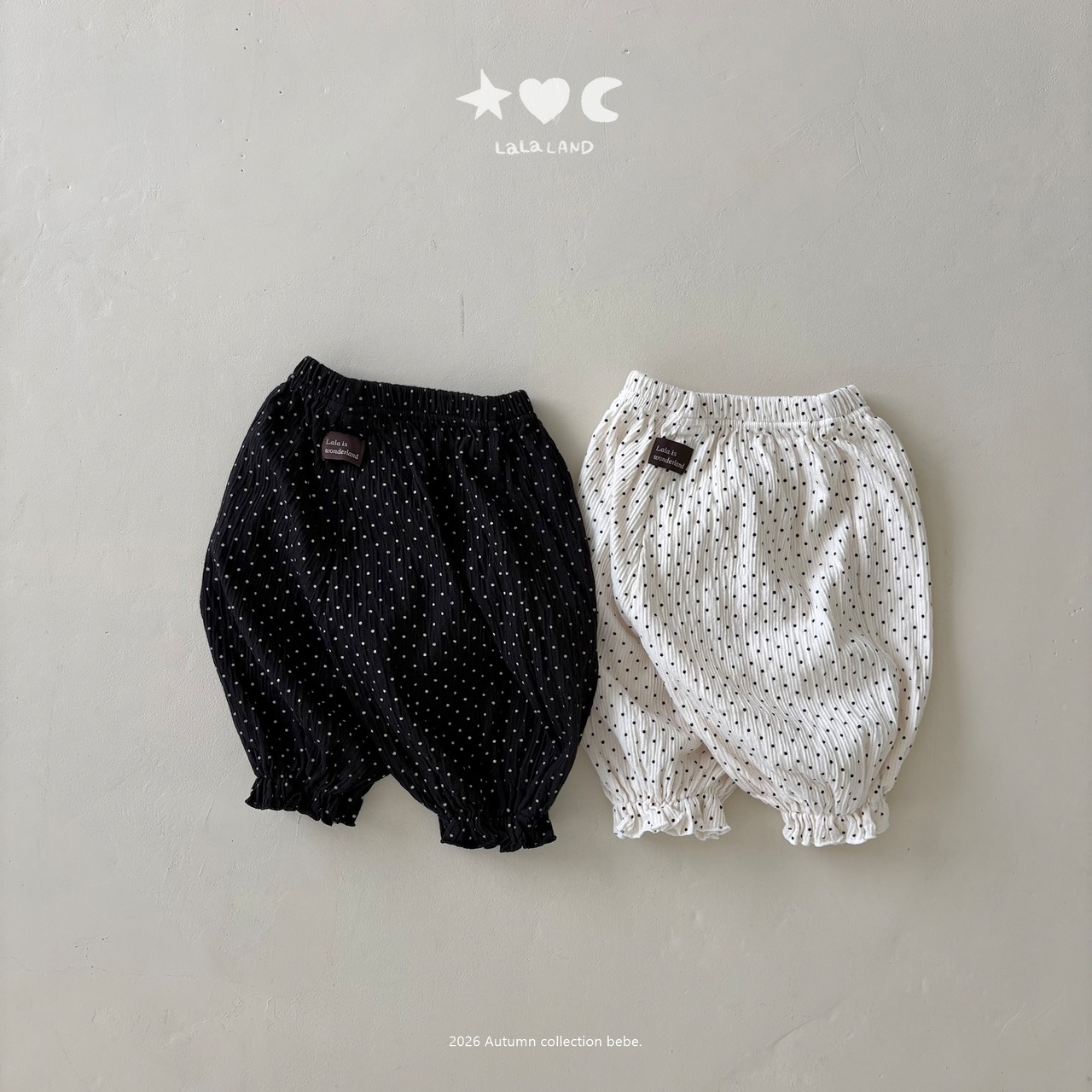 韓国子供服 / LALALAND / 26Autumn / ベベドット ソーセージパンツ / 秋服 / ベビー *6M~18M*