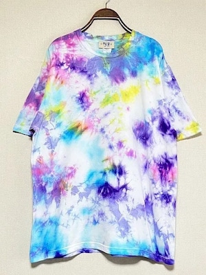タイダイ染め Tie-dye Tシャツ　XLサイズ　カラフルミックス　ムラ染め　 Hippies Dye HD21-50