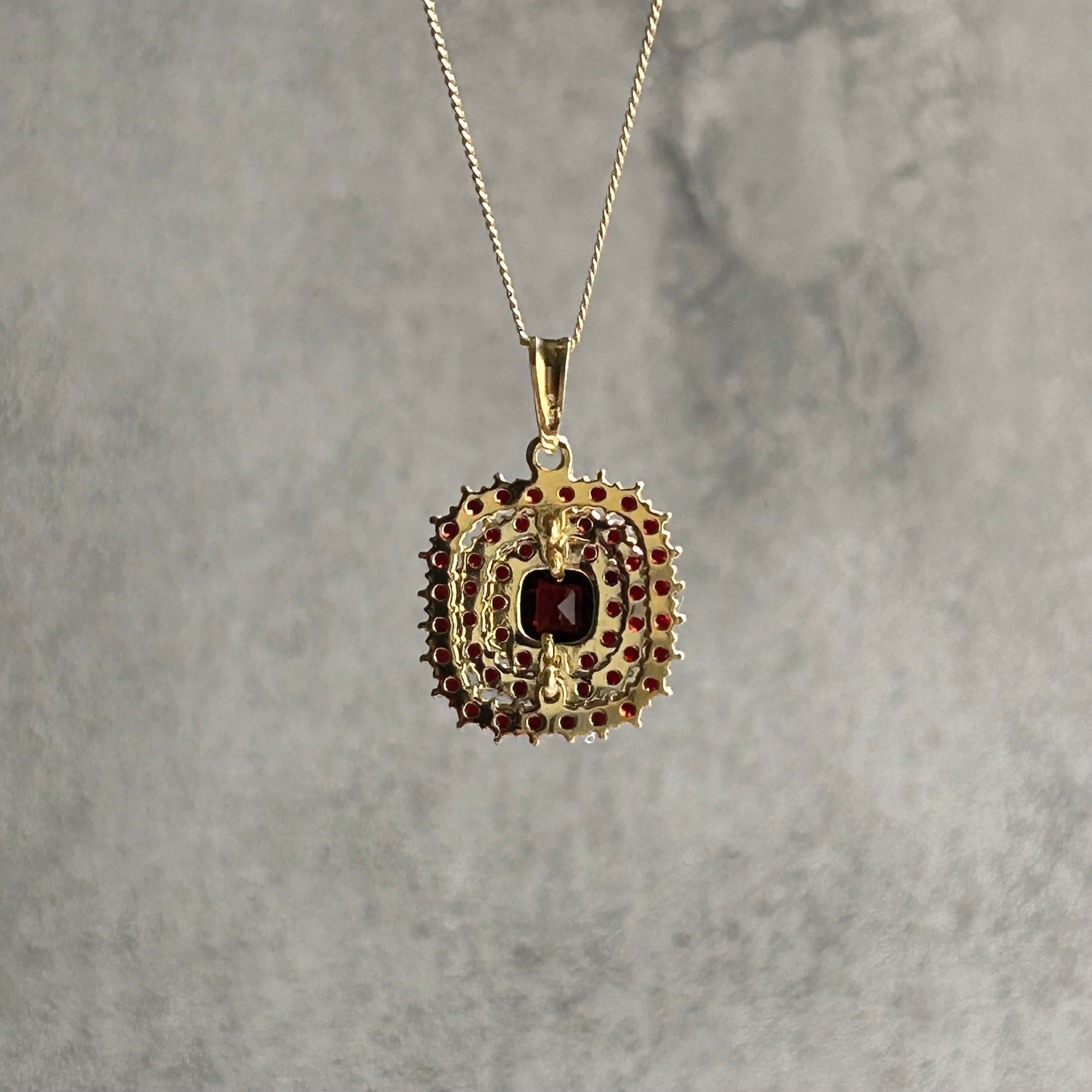 ボヘミアンガーネット 刻印585 ペンダントトップ ボヘミアンガーネット 14金 ペンダントトップ | アンティーク