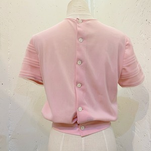 Vintage 50's bouquet decorated nylon blouse
