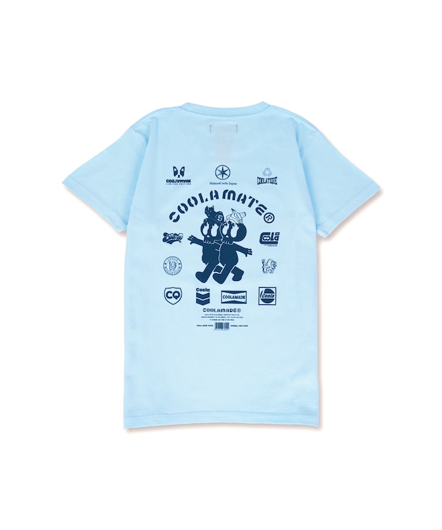 ハッピースカルコンパクトTシャツ (L/BLUE)　CQ-48042