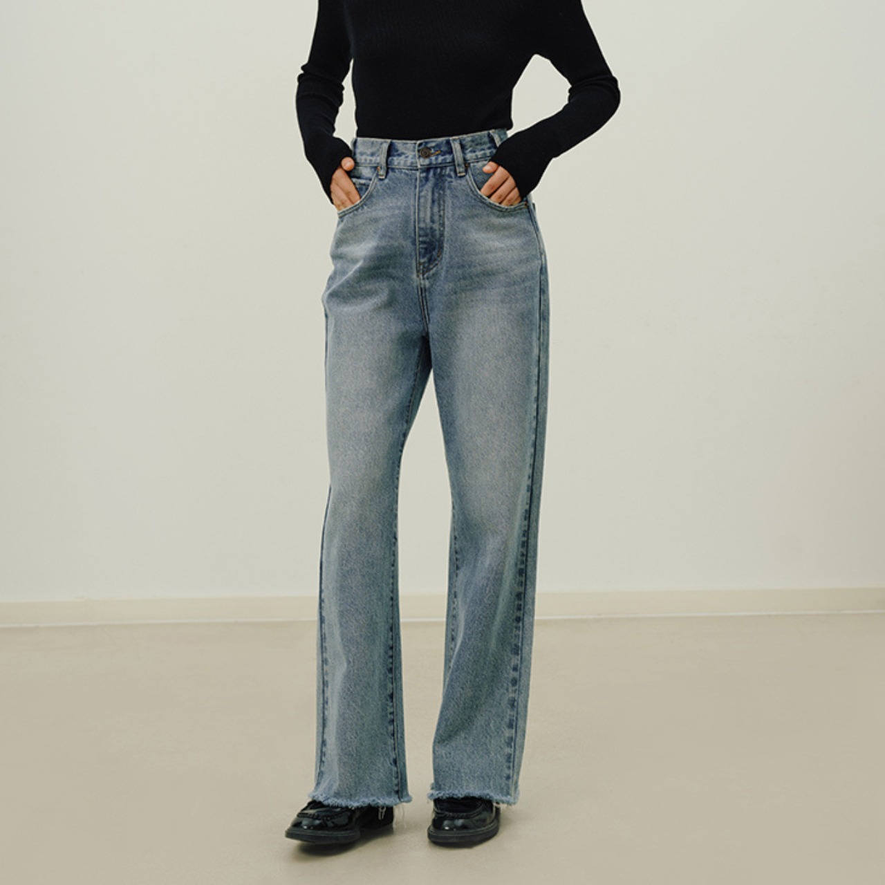 ストレートフルレングス デニムパンツ   F0134 - 4